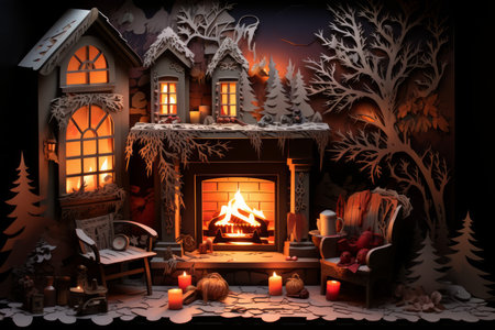Fireplace Moments - Generative AIの素材