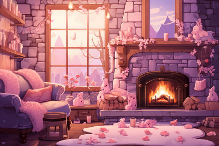 Fireplace Moments - Generative AIの素材