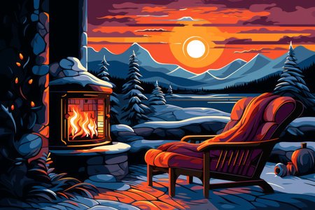 Fireplace Moments - Generative AIの素材
