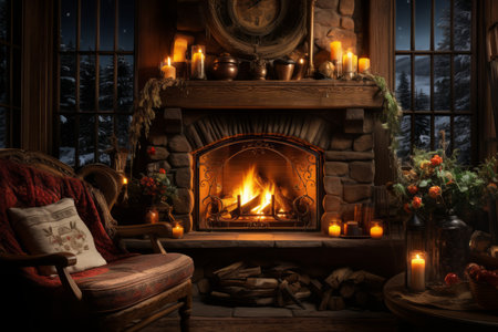 Fireplace Moments - Generative AIの素材