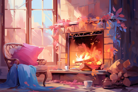 Fireplace Moments - Generative AIの素材