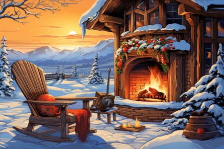 Fireplace Moments - Generative AIの素材
