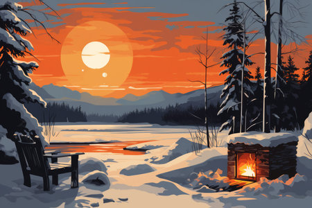 Fireplace Moments - Generative AIの素材