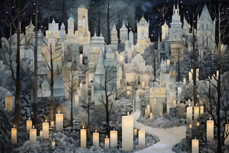 Candlelit Luminaries - Generative AIの素材