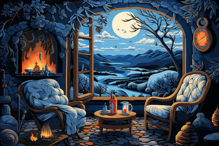 Fireplace Moments - Generative AIの素材