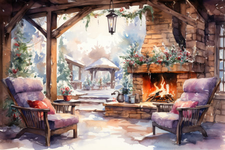 Fireplace Moments - Generative AIの素材