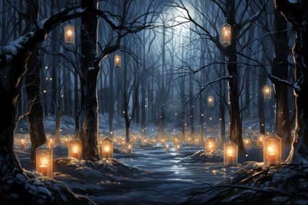 Candlelit Luminaries - Generative AIの素材