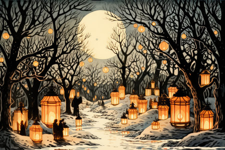 Candlelit Luminaries - Generative AIの素材
