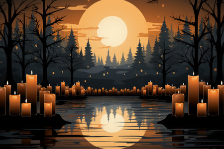 Candlelit Luminaries - Generative AIの素材