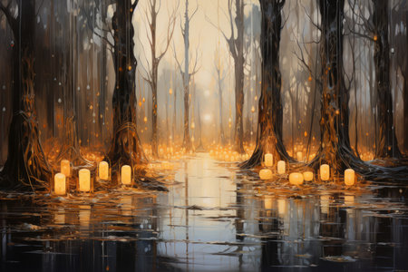 Candlelit Luminaries - Generative AIの素材