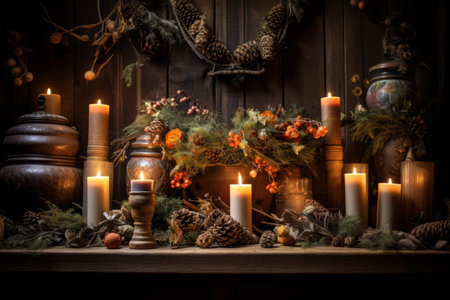 Candlelit Luminaries - Generative AIの素材