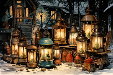 Candlelit Luminaries - Generative AIの素材
