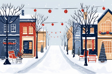 Festive Street Decor - Generative AIの素材