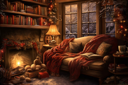 Cozy Winter Reading - Generative AIの素材