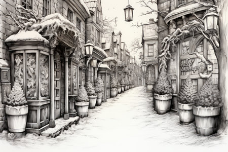 Festive Street Decor - Generative AIの素材