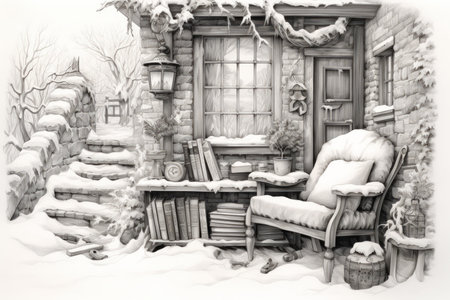 Cozy Winter Reading - Generative AIの素材