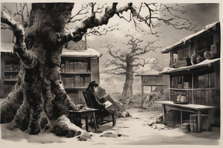 Cozy Winter Reading - Generative AIの素材