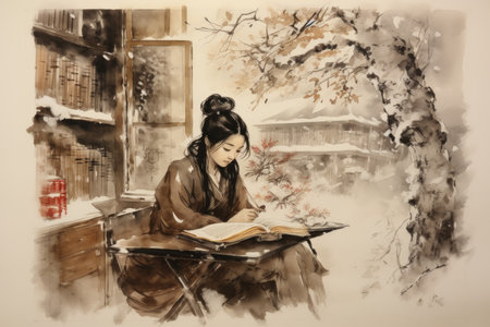 Cozy Winter Reading - Generative AIの素材
