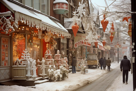 Festive Street Decor - Generative AIの素材