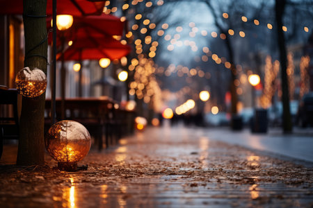 Festive Street Decor - Generative AIの素材