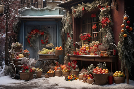 Festive Street Decor - Generative AIの素材