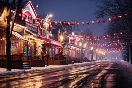 Festive Street Decor - Generative AIの素材