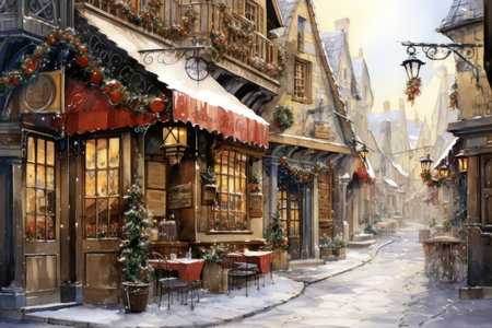 Festive Street Decor - Generative AIの素材