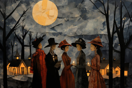 Carolers by Lamplight - Generative AIの素材