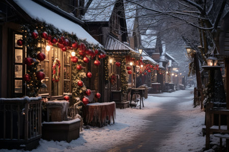 Festive Street Decor - Generative AIの素材