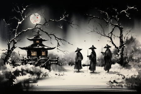 Carolers by Lamplight - Generative AIの素材