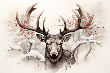 Reindeer Antlers - Generative AIの素材