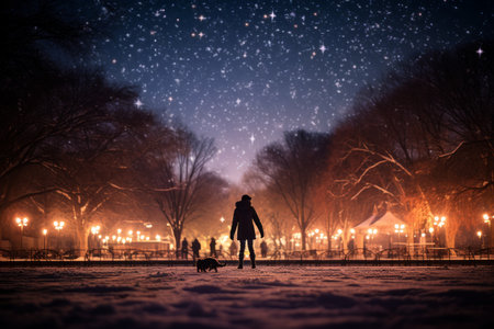 Ice Skating Under the Stars - Generative AIの素材