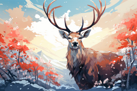 Reindeer Antlers - Generative AIの素材