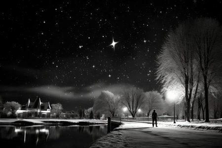 Ice Skating Under the Stars - Generative AIの素材