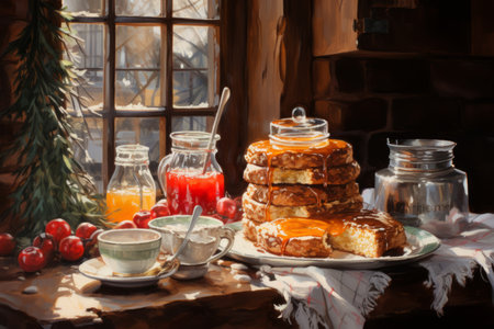 Christmas Morning Breakfast - Generative AIの素材