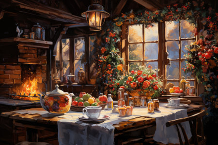 Christmas Morning Breakfast - Generative AIの素材