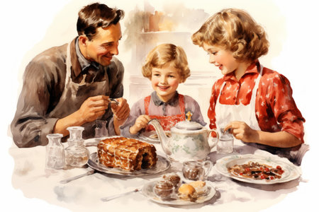 Christmas Morning Breakfast - Generative AIの素材