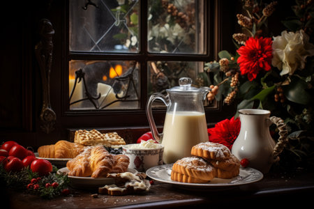 Christmas Morning Breakfast - Generative AIの素材