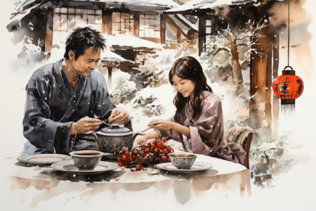 Christmas Morning Breakfast - Generative AIの素材