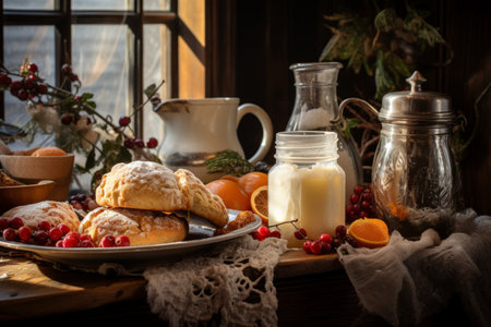 Christmas Morning Breakfast - Generative AIの素材