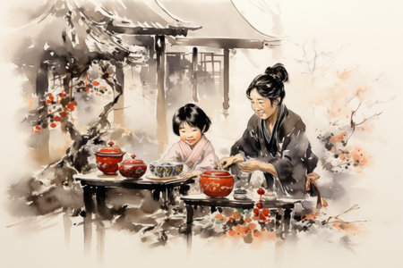 Christmas Morning Breakfast - Generative AIの素材