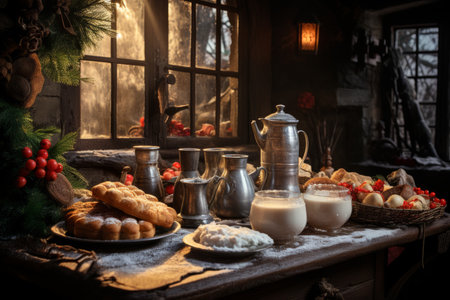 Christmas Morning Breakfast - Generative AIの素材