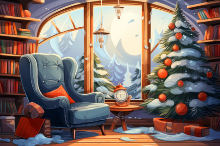 Christmas-themed Book Nooks - Generative AIの素材