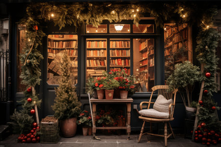 Christmas-themed Book Nooks - Generative AIの素材
