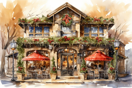 Christmas Coffee Shop - Generative AIの素材