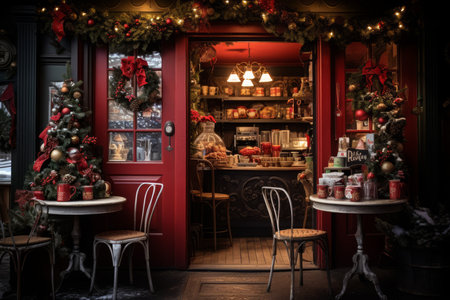 Christmas Coffee Shop - Generative AIの素材