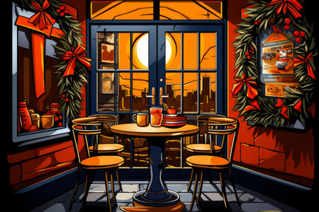 Christmas Coffee Shop - Generative AIの素材