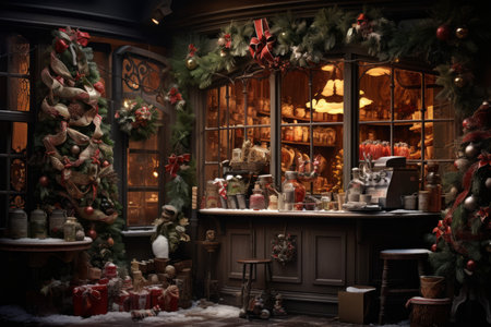 Christmas Coffee Shop - Generative AIの素材