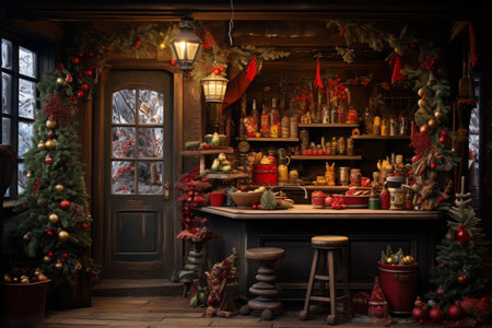 Christmas Coffee Shop - Generative AIの素材