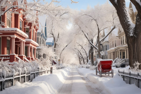 Sleigh Rides in Snow - Generative AIの素材